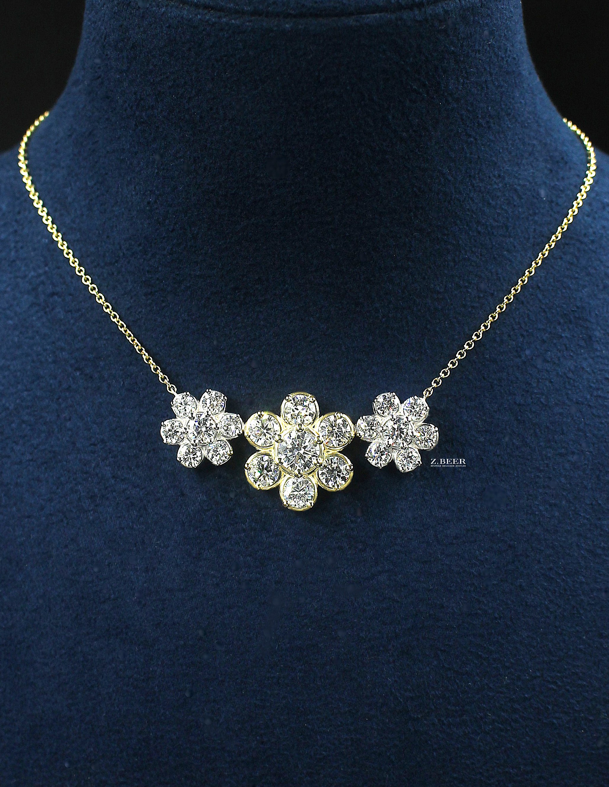 Triple Floral Necklace | ZBEER Necklaces | PREMIUM JEWELLERY